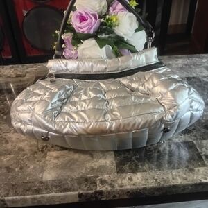 Silver Quilted Women's Bag